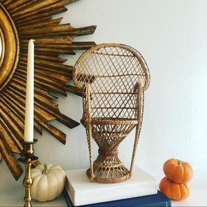 Vintage Rattan Peacock Chair